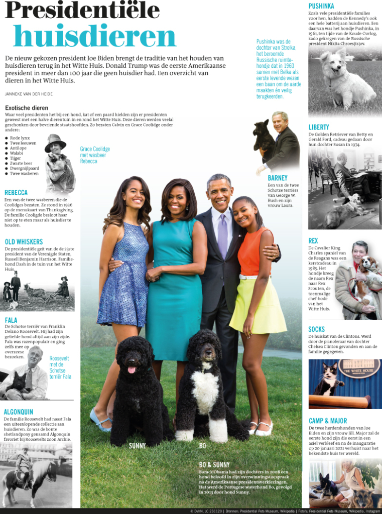 PRESIDENTIELE HUISDIEREN